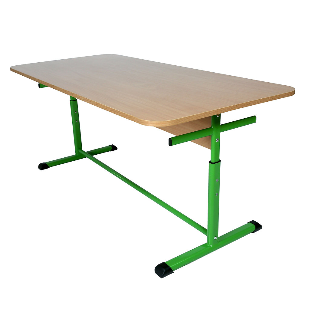 6-місний стіл для їдальні, на ростові групи №4-6, каркас - плоскоовальна металева труба, матеріал стільниці - ЛДСП, АЛМАНТ, 1500х700х640-760 мм.